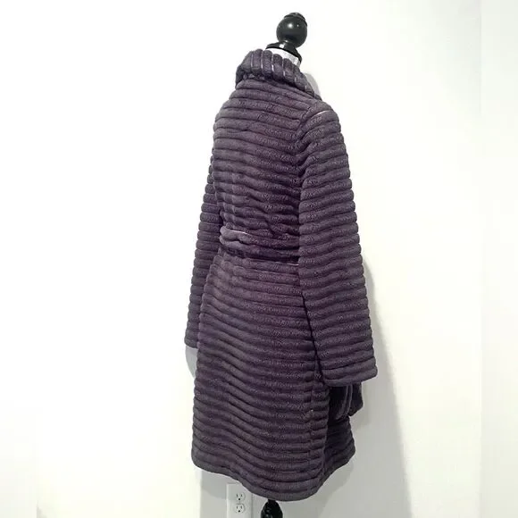 Anthropologise Mariposa Robe Oversized XS-S Plush Charcoal Grey Luxurious Lounge - Picture 6 of 11